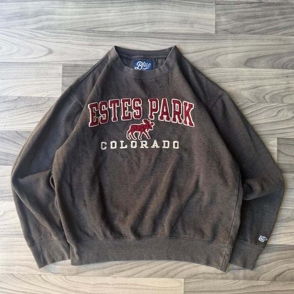 Blue 84 Estes Park Colorado Crewneck Sweatshirt Size S Grey